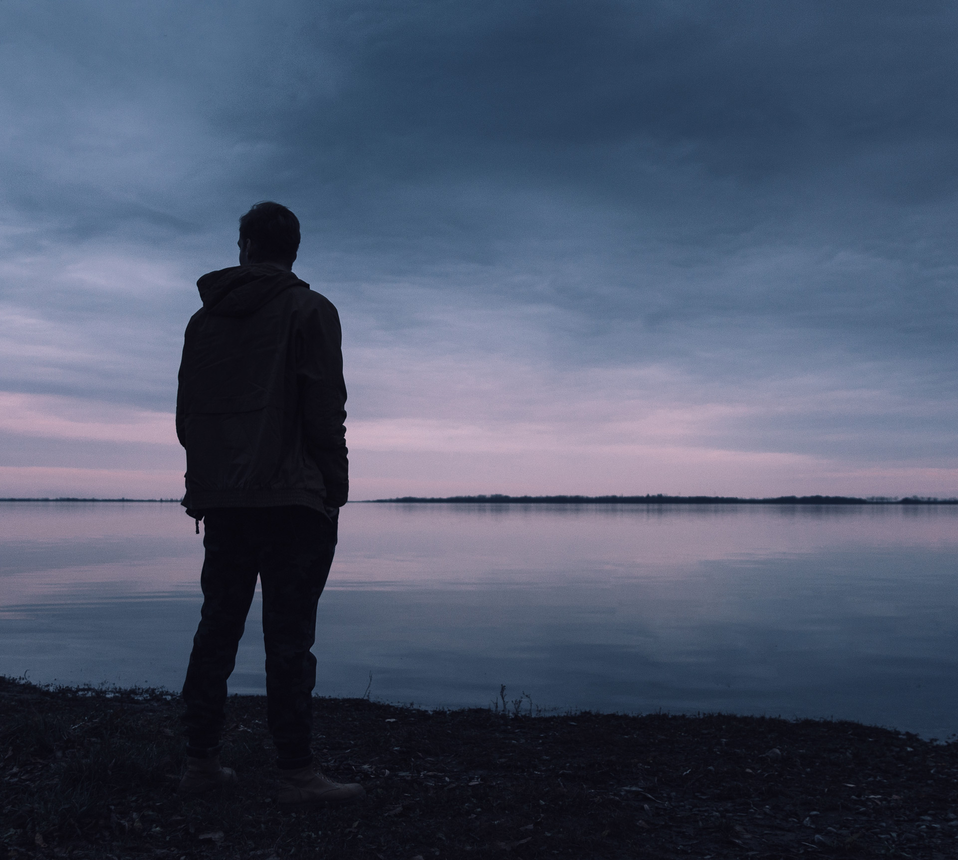 Man looking at ocean
